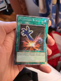 Yugioh Premature Burial RA03-EN103 1st Platinum Secret Rare - Image 1