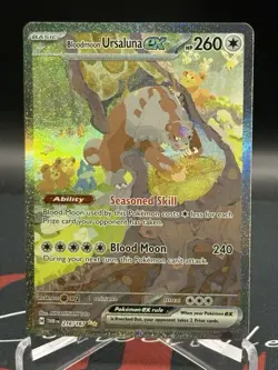 2024 Pokemon TCG Bloodmoon Ursaluna EX 216/167 Twilight Masquerade Ultra Rare - Image 1