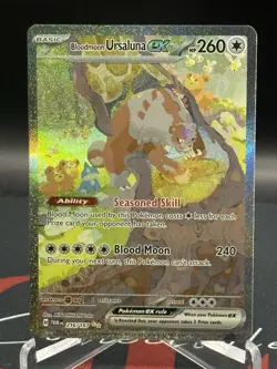 2024 Pokemon TCG Bloodmoon Ursaluna EX 216/167 Twilight Masquerade Ultra Rare - Image 3