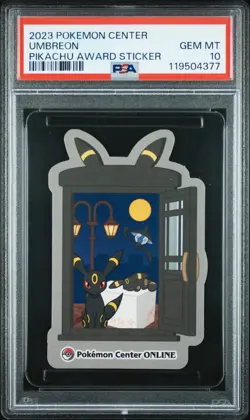 Umbreon Pokemon Center Card Sticker Pikachu Award Delivery! Japanese PSA 10 - Image 1