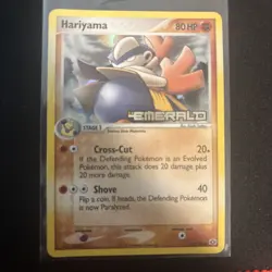 Pokemon Hariyama 31/106 EX Emerald 2005 Holo Stage 1 80 HP Fighting STAMPED - Image 1