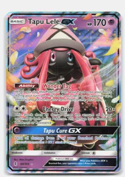 Tapu Lele GX 60/145 Holo Ultra Rare Guardians Rising Pokemon Near Mint - Image 1