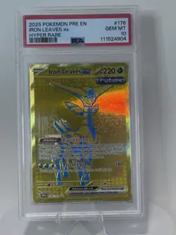 2025 POKEMON PRE EN IRON LEAVES Ex HYPER RARE PSA 10 GEM - Image 1