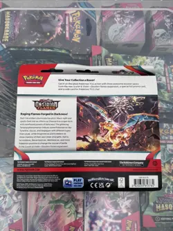 Pokemon TCG: Obsidian Flames Triple Blister Pack - Eevee 043 Promo - Image 2