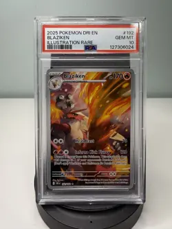Pokemon SV Destined Rivals Blaziken Illustration Rare #192/182 PSA 10 GEM MT - Image 1