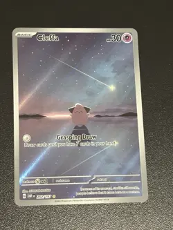 Cleffa Pokemon TCG Full Art Illustration Rare Holo Obsidian Flames 202/197 - Image 1