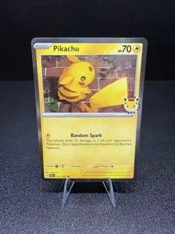 Pikachu 051/162 Pokemon Day STAMPED Cosmos Pokemon Day Promo SWIRL 🌀 - Image 1