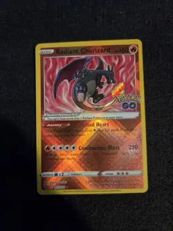 Radiant Charizard Holo Radiant Rare Pokemon GO 011/078 NM - Image 1