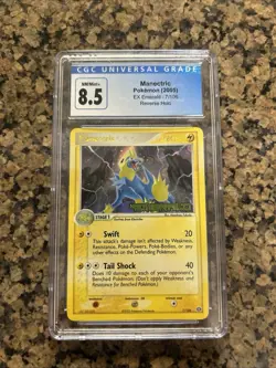 Manetric Reverse Holo 7/106 Pokemon Emerald (2005) CGC 8.5 - Image 1