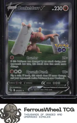 Conkeldurr V (Alternate Full Art) 074/078 - Pokemon GO - (NM) - Image 1