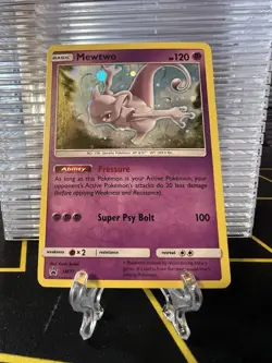 Mewtwo SM77 Black Star Promo Pokemon Sun & Moon LP - Image 1