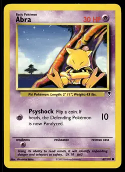 Abra 67/110 Common Legendary Collection Pokemon LP - Image 1
