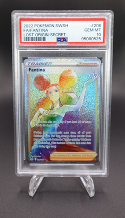 Fantina 2022 Pokemon SWSH Lost Origin Full Art Secret #206 PSA 10 Gem Mint - Image 1