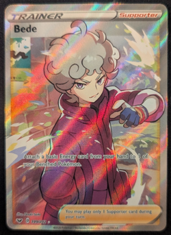 Bede 2020 Pokemon Sword & Shield 199/202 Full Art Trainer Supporter Ultra Rare - Image 1