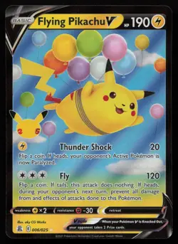 Flying Pikachu V 006/025 Holo V Rare Celebrations Pokemon NM - Image 1