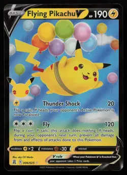 Flying Pikachu V 006/025 Holo V Rare Celebrations Pokemon NM - Image 1
