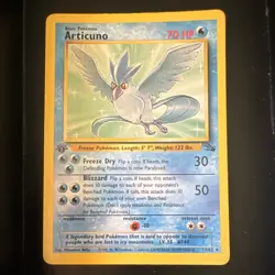 Pokemon TCG Articuno 17/62 1st Edition Fossil Rare Vintage 70HP 1999 WotC - Image 1