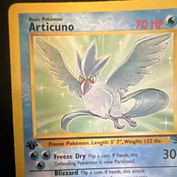 Pokemon TCG Articuno 17/62 1st Edition Fossil Rare Vintage 70HP 1999 WotC - Image 3