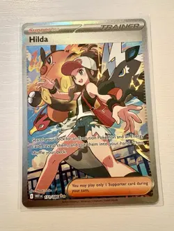 Pokemon Hilda Trainer Supporter 171/086 White Flare SIR Full Art Holo SHINY - Image 2