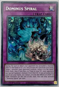 YuGiOh! Dominus Spiral Spell Card - Secret Rare English 1st Ed. DOOD-EN079 MINT - Image 2