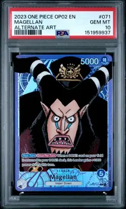 Magellan - PSA 10 - Leader Alt Art - OP02-071 - Paramount War One Piece - 2023 - Image 1