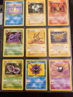 POKEMON LOT OF 9 CARDS (25-33)/62 1999 FOSSIL SET - Image 1