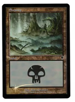 Magic the Gathering MTG Card: Swamp FOIL 340/350 Invasion! EX - Image 1