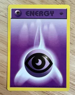 1st Edition Psychic Energy 101/102 Base Set Pokemon Card - LP - Image 2