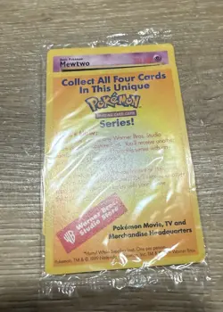 Pokemon The First Movie 1999 Warner Bros Promo Mewtwo Card Sealed - Image 1