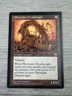 MTG Phyrexian Dreadnought Mirage Rare Artifact Creature Magic Card - Image 1