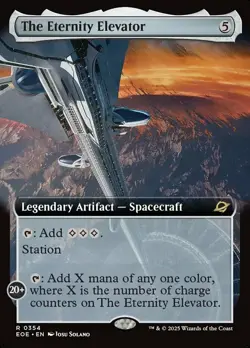 MTG The Eternity Elevator - Foil - Extended Art, NM-Mint, English Edge of Eterni - Image 1