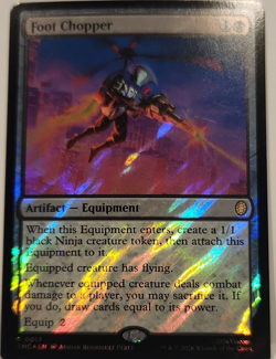Magic: The Gathering Foot Chopper surge Foil Rare Artifact Equipment TMNT 2020 - Image 1