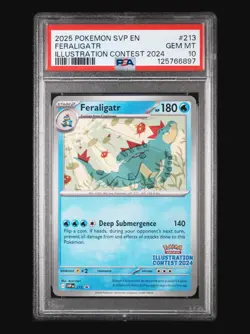 2025 POKEMON SVP EN PROMO ILLUSTRATION CONTEST 2024 #213 FERALIGATR PSA 10 - Image 1