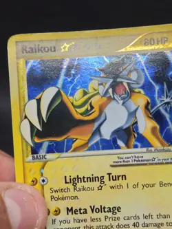 Pokemon Raikou Gold Star EX Unseen Forces Ultra Rare Holo - Image 4