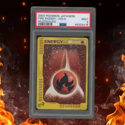 Pokemon Mcdonald's Japenses FIRE ENERGY Holo PSA 9 - Image 1