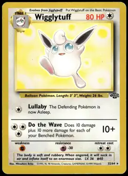 Wigglytuff 32/64 Jungle Rare MP Pokemon 1999 - Image 1