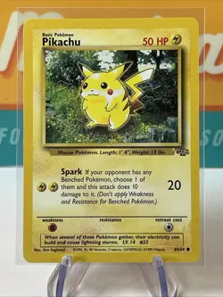 Pikachu #60 Pokemon TCG 1999 Jungle Unlimited NM Near Mint - Image 3