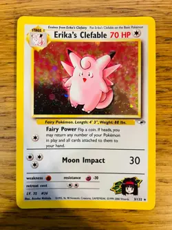 Erika's Clefable (3/132) Holo Gym Heroes Promo Pokemon Card! FREE P&P! - Image 2