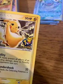 NM! Pikachu 012 10th Anniversary Stamped Black Star Promo Pokemon Card! - Image 5