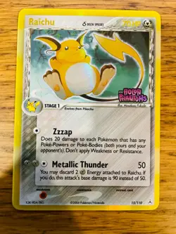 NM! Raichu (15/110) EX Holon Phantoms Stamped Reverse Holo Delta Pokemon Card! - Image 1