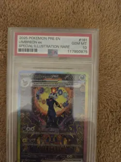 Pokemon 2025 Prismatic Evolutions Umbreon EX SIR #161 English PSA 10 Gem Mint - Image 1