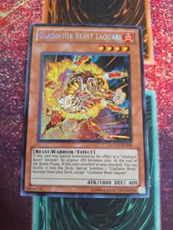 Yu-Gi-Oh! Gladiator Beast Laquari LCGX-EN023 Secret Rare Unlimited Near Mint - Image 1