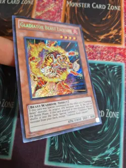 Yu-Gi-Oh! Gladiator Beast Laquari LCGX-EN023 Secret Rare Unlimited Near Mint - Image 2