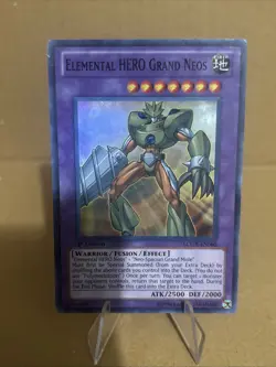 Yu-Gi-Oh Elemental Hero Grand Neos LCGX-EN060 1st Edition Super Rare LP - Image 1