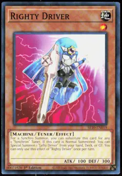 Righty Driver SR10-EN019 Structure Deck: Mechanized Madness Yu-Gi-Oh NM - Image 1