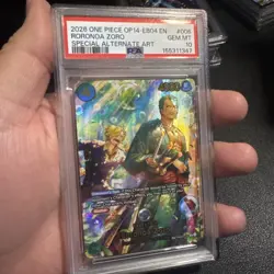 2026 ONE PIECE OP14-EB04-THE AZURE SEA'S SEVEN #006 RORONOA ZORO PSA 10 GEM MINT - Image 2