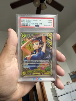 Bandai Nico Robin Alternate Art Super Rare EB03-055 One Piece Heroines Psa 9 - Image 1