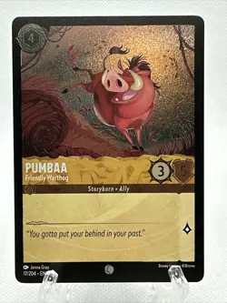 Disney Lorcana The First Chapter - Pumbaa Friendly Warthog- Cold Foil - #17/204 - Image 1