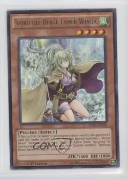 Spiritual Beast Tamer Winda 1st Ed. YuGiOh Raging Tempest #RATE-EN026 - Image 1