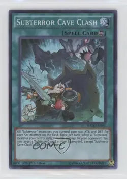 Super Rare - Subterror Cave Clash 1st Ed. YuGiOh Raging Tempest #RATE-EN085 - Image 1